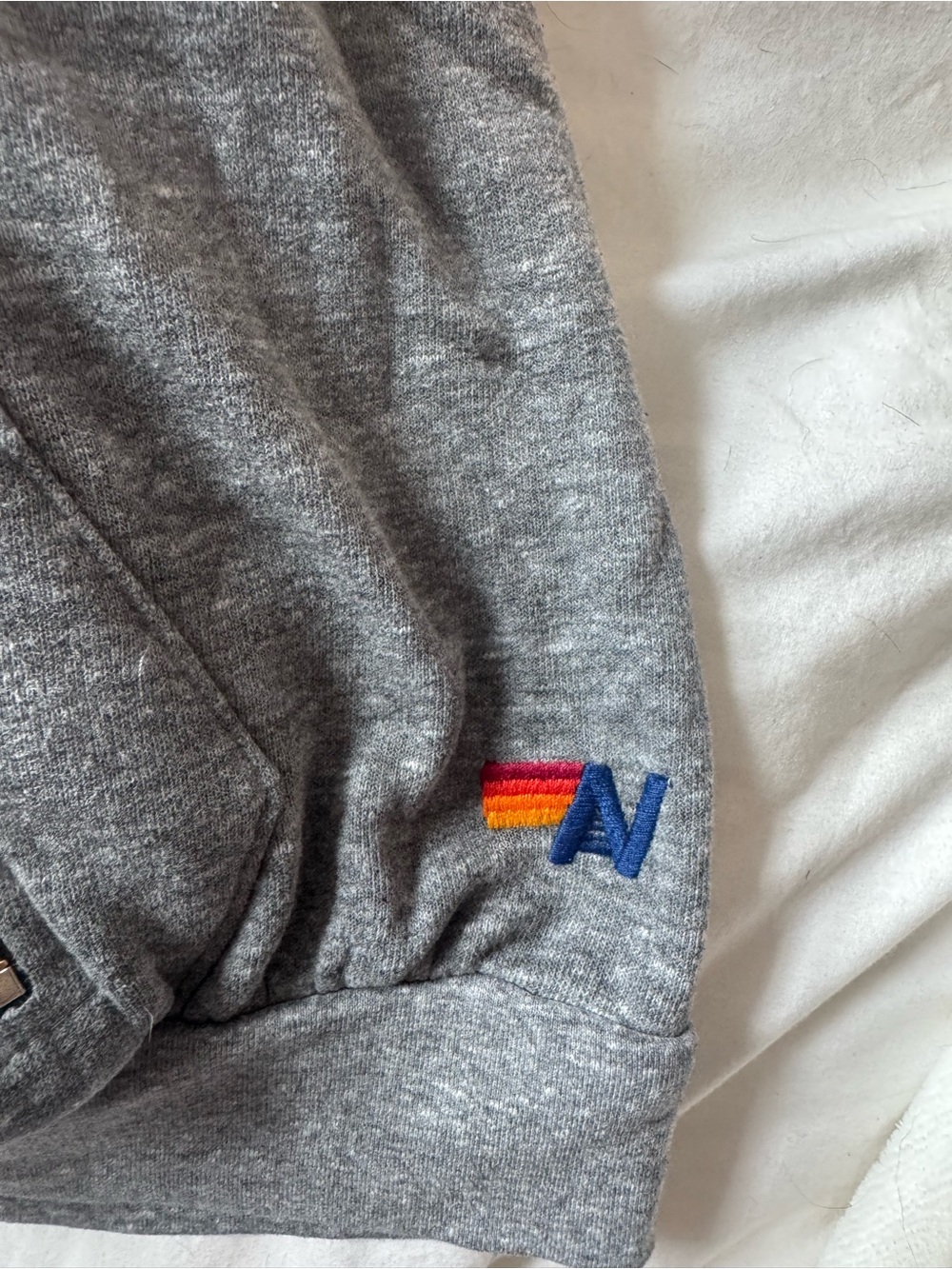 Aviator Nation Gray Hoodie with Lightning Logo - Picture 3 of 4
